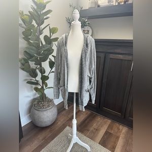 Urban Outfitters Large Gray Cardigan Sweater, Layer, Black, Gray, Hooded…